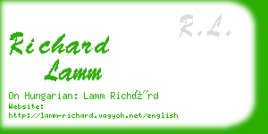 richard lamm business card